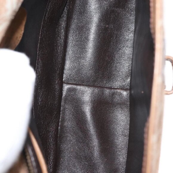 Salvatore Ferragamo Shoulder Bag Suede Beige Auth - Picture 14 of 16